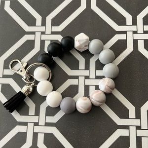 Silicone Bead Keychain Wristlet